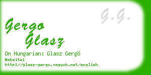 gergo glasz business card